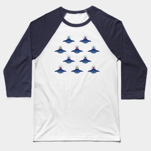 Colorful UFO pattern Baseball T-Shirt